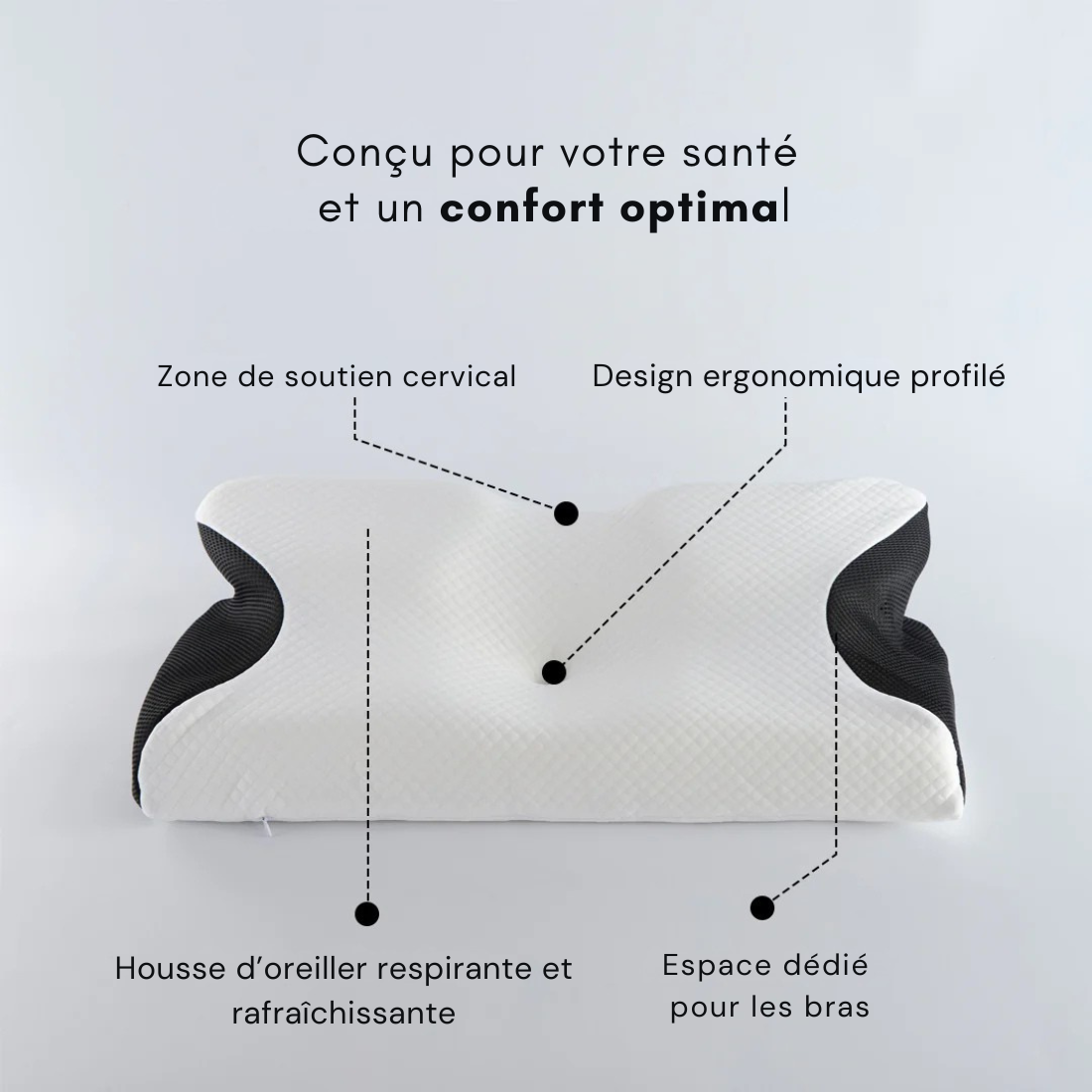 Oreiller de soulagement contour premium™